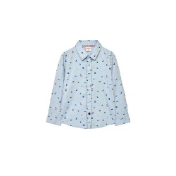 риза,с,дълъг,ръкав,детски,ризи,boboli,oxford,long,sleeve,shirt,tetris,print,(blue)
