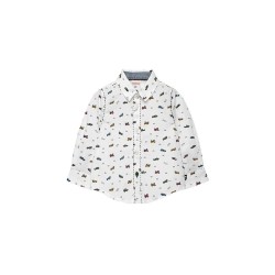 риза,с,дълъг,ръкав,детски,ризи,boboli,poplin,printed,long,sleeve,shirt,viator,print,(white)