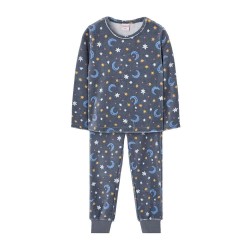 пижама,детски,пижами,boboli,velour,printed,pyjama,moon,print,(grey)