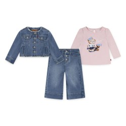 Levi´s ® 1EN551 set - Blue / Pink (Crystal Rose) детски,екипи,levi´s,®,1en551,set,blue,pink,(crystal,rose)