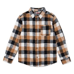 карирана,риза,детски,ризи,levi´s,®,buffalo,check,flannel,long,sleeve,shirt,jet,black,(brown)