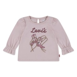 тениска,детски,тениски,levi´s,®,knot,front,knit,long,sleeve,t,shirt,crystal,rose,(pink)