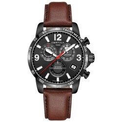 часовник,часовници,certina,c034654360570,watch,brown,(brown,leather,grey)