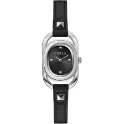 Часовник Furla WW00008001L1 woman watch - Silver (Black Leather / Black) часовник,часовници,furla,ww00008001l1,woman,watch,silver,(black,leather,black)