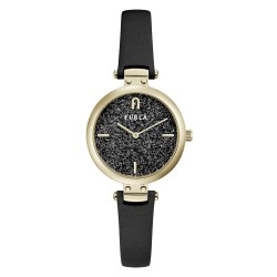 Часовник Furla WW00018009L2 woman watch - Golden (Black Leather / Black) часовник,часовници,furla,ww00018009l2,woman,watch,golden,(black,leather,black)