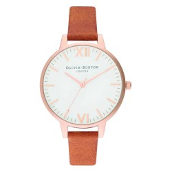 часовник,часовници,olivia,burton,ob16tl13,watch,orange,(brown,leather,white)