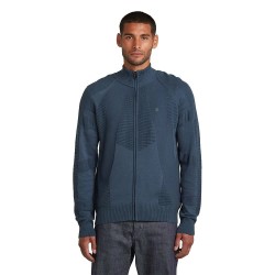 блуза,мъжки,пуловери,g,star,3d,biker,full,zip,sweater,india,ink,salute,(blue)