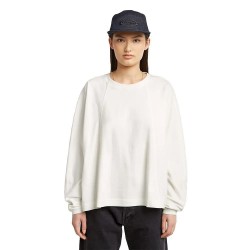 тениска,дамски,тениски,g,star,a,line,oversized,long,sleeve,t,shirt,beige,(milk)