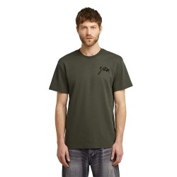 Тениска G-Star Chest Logo short sleeve T-shirt - Dark Black тениска,мъжки,тениски,g,star,chest,logo,short,sleeve,t,shirt,dark,black