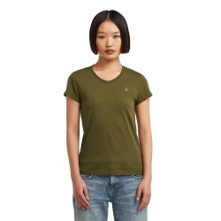 Тениска G-Star Eyben Slim short sleeve v neck T-shirt - Green (Dark Olive) тениска,дамски,тениски,g,star,eyben,slim,short,sleeve,v,neck,t,shirt,green,(dark,olive)