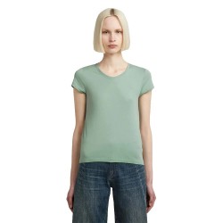 Тениска G-Star Eyben Slim short sleeve v neck T-shirt - Granite Green тениска,дамски,тениски,g,star,eyben,slim,short,sleeve,v,neck,t,shirt,granite,green