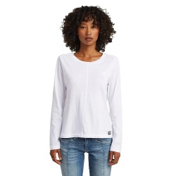 Тениска G-Star Front Seam long sleeve T-shirt - White (White) тениска,дамски,тениски,g,star,front,seam,long,sleeve,t,shirt,white,(white)