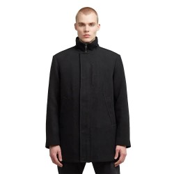Палто G-Star Garber Wool trench coat - Black (Dark Black) палто,мъжки,якета,g,star,garber,wool,trench,coat,black,(dark,black)