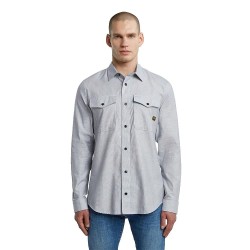 риза,с,дълъг,ръкав,мъжки,ризи,g,star,marine,slim,long,sleeve,shirt,salute,white,oxford,(grey)
