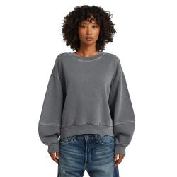 Блуза G-Star Overdyed Big Sl Oversized sweatshirt - Grey (Granite GD) блуза,дамски,блузи,g,star,overdyed,big,sl,oversized,sweatshirt,grey,(granite,gd)