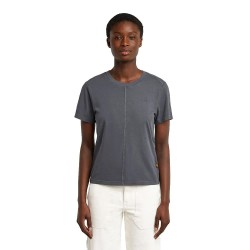 Тениска G-Star Overdyed Front Seam short sleeve T-shirt - Grey (India Ink GD) тениска,дамски,тениски,g,star,overdyed,front,seam,short,sleeve,t,shirt,grey,(india,ink,gd)
