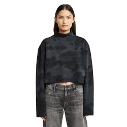 блуза,дамски,блузи,g,star,oversized,cropped,sweatshirt,black,(india,ink,forest,camo)
