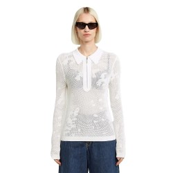 Блуза G-Star Pointelle Slim sweater - White (Milk) блуза,дамски,пуловери,дамски,плетени,дрехи,g,star,pointelle,slim,sweater,white,(milk)