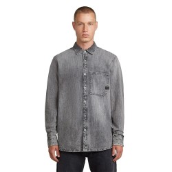 Риза с дълъг ръкав G-Star Regular 1 Pocket long sleeve shirt - Grey (Sun Faded Oyster Shell) риза,с,дълъг,ръкав,мъжки,ризи,g,star,regular,1,pocket,long,sleeve,shirt,grey,(sun,faded,oyster,shell)