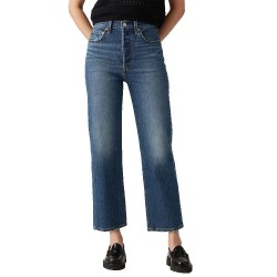 дънки,дамски,панталони,levi´s,®,ribcage,straight,ankle,jeans,refurbished,blue,(dark,indigo,worn,in)