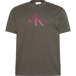 тениска,мъжки,тениски,calvin,klein,jeans,lv04rb862g,short,sleeve,t,shirt,beluga,(brown)