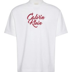 тениска,мъжки,тениски,calvin,klein,jeans,lv04rd801g,short,sleeve,t,shirt,brilliant,white