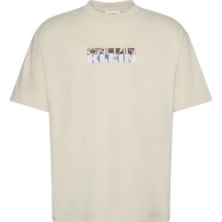 тениска,мъжки,тениски,calvin,klein,jeans,lv04rd808g,short,sleeve,t,shirt,bone,white
