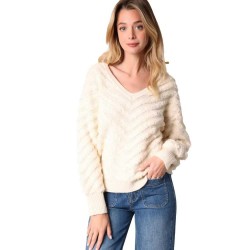блуза,дамски,пуловери,дамски,плетени,дрехи,deeluxe,estina,v,neck,sweater,cream