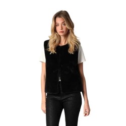 потник,дамски,пуловери,дамски,плетени,дрехи,deeluxe,fuzzy,knitted,vest,black