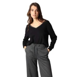блуза,дамски,пуловери,дамски,плетени,дрехи,deeluxe,karija,v,neck,sweater,black