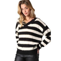 блуза,дамски,пуловери,дамски,плетени,дрехи,deeluxe,marciane,v,neck,sweater,black