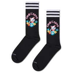 чорапи,мъжки,чорапи,дамски,чорапи,happy,socks,100pct.,cute,sneaker,crew,socks,black,(black)