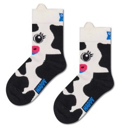 чорапи,детски,чорапи,happy,socks,cow,crew,socks,black,(white)