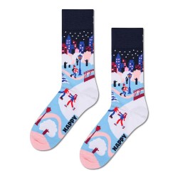 чорапи,мъжки,чорапи,дамски,чорапи,happy,socks,ice,skating,in,the,city,crew,socks,multicolor,(light,blue)
