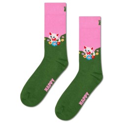 чорапи,мъжки,чорапи,happy,socks,kitten,and,flowers,crew,socks,green