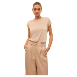 Тениска Vero moda Sarah Ava short sleeve T-shirt - Silver Mink / Gold Lurex тениска,дамски,тениски,vero,moda,sarah,ava,short,sleeve,t,shirt,silver,mink,gold,lurex