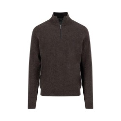 блуза,мъжки,пуловери,дамски,пуловери,fynch,hatton,1510304,half,zip,sweater,grey,(dark,chocolate)