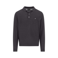 Fynch hatton 1514804 long sleeve polo - Black (Charcoal) мъжки,блузи,с,яка,fynch,hatton,1514804,long,sleeve,polo,black,(charcoal)