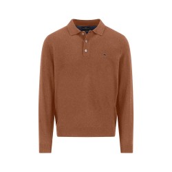 Fynch hatton 1514804 long sleeve polo - Brown (Hazel) мъжки,блузи,с,яка,fynch,hatton,1514804,long,sleeve,polo,brown,(hazel)