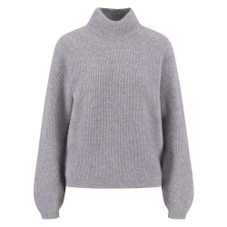 Блуза Fynch hatton 25107459 high neck sweater - Grey (Alloy Grey) блуза,мъжки,пуловери,дамски,пуловери,fynch,hatton,25107459,high,neck,sweater,grey,(alloy,grey)