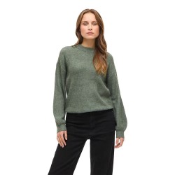 Блуза Vila Oli sweater - Green (Laurel Wreath / Melange) блуза,дамски,пуловери,дамски,плетени,дрехи,vila,oli,sweater,green,(laurel,wreath,melange)