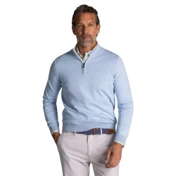 блуза,мъжки,пуловери,nza,new,zealand,25fn465,half,zip,sweater,city,blue,melange,(blue)