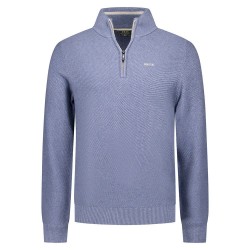 блуза,мъжки,пуловери,nza,new,zealand,25hn478,half,zip,sweater,soft,blue,melange
