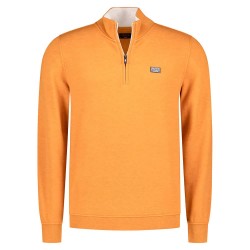 блуза,мъжки,пуловери,nza,new,zealand,25kn301,half,zip,sweatshirt,autumn,orange,melange