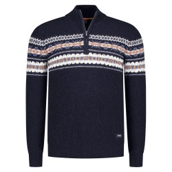 блуза,мъжки,пуловери,nza,new,zealand,25kn405,half,zip,sweater,classic,navy,melange
