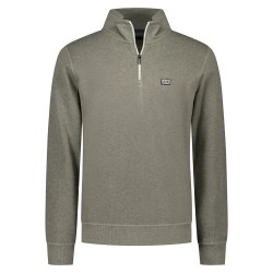 блуза,мъжки,пуловери,nza,new,zealand,25mn317,half,zip,sweatshirt,green,(spring,army,melange)