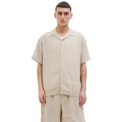 риза,с,къс,ръкав,мъжки,ризи,jack,&,jones,lawrence,linen,short,sleeve,shirt,silver,lining,(beige)