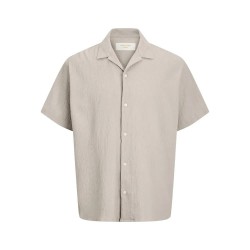 риза,с,къс,ръкав,мъжки,ризи,jack,&,jones,luke,crinkle,short,sleeve,shirt,moonbeam,(beige)