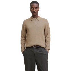 блуза,мъжки,пуловери,jack,&,jones,milano,stitch,half,zip,sweater,beige,(greige,detail,melange)