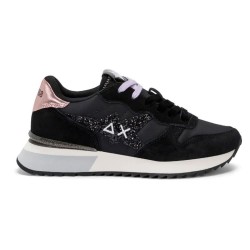 маратонки,дамски,маратонки,sun68,stargirl,glitter,logo,trainers,black